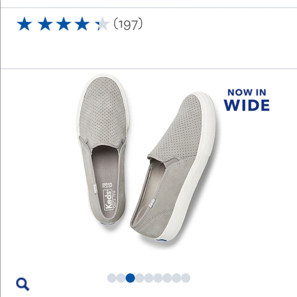 Keds Suede Perforated slip-on •memory foam insoles